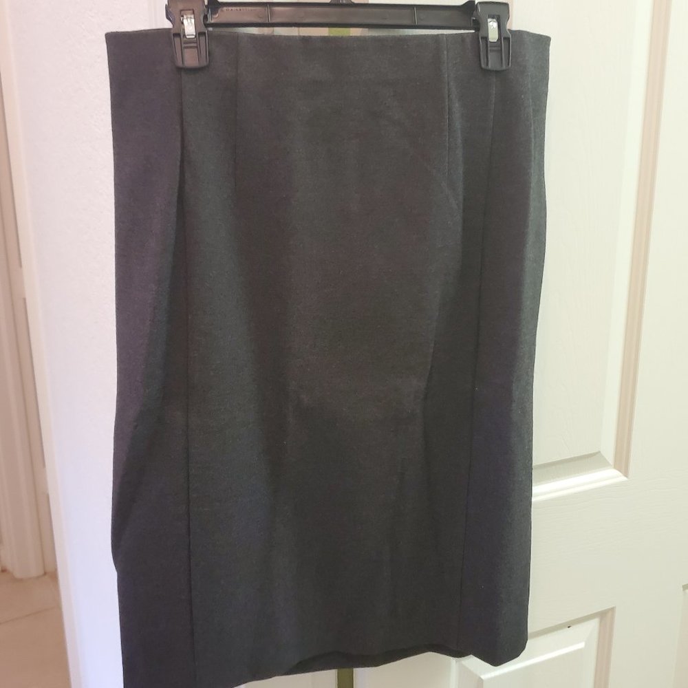 Ann Taylor Charcoal Gray Stretch Pencil Skirt